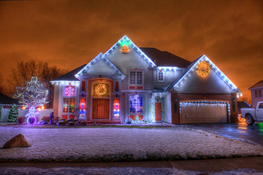 Christmas Lights in Rochester, New York by James Montanus